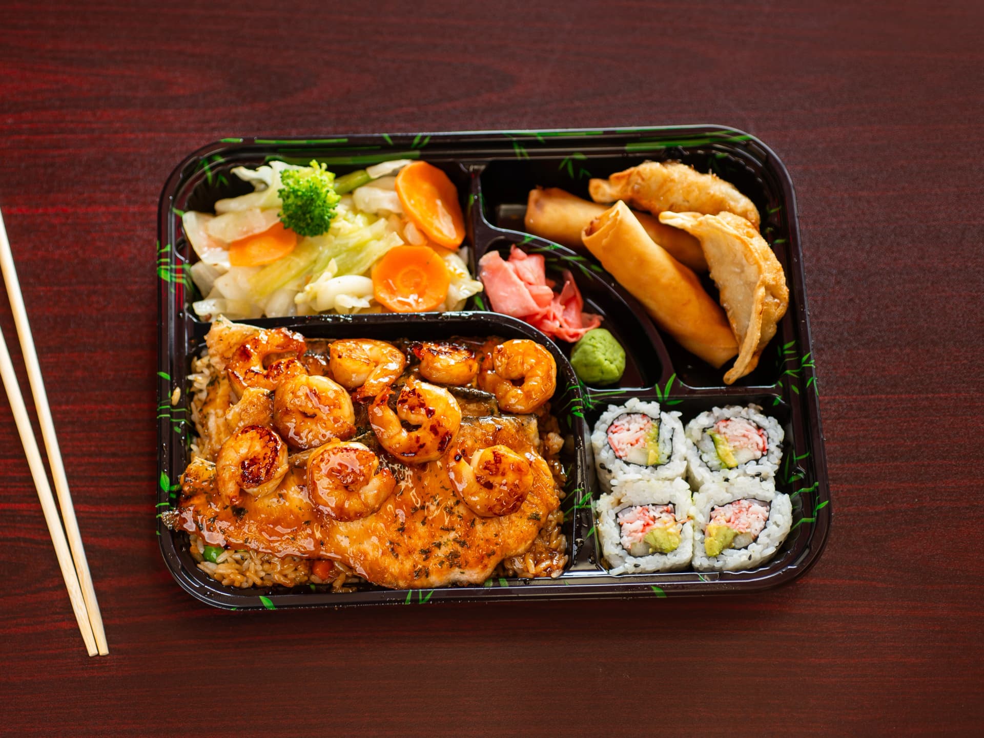 Salmon & Shrimp Bento